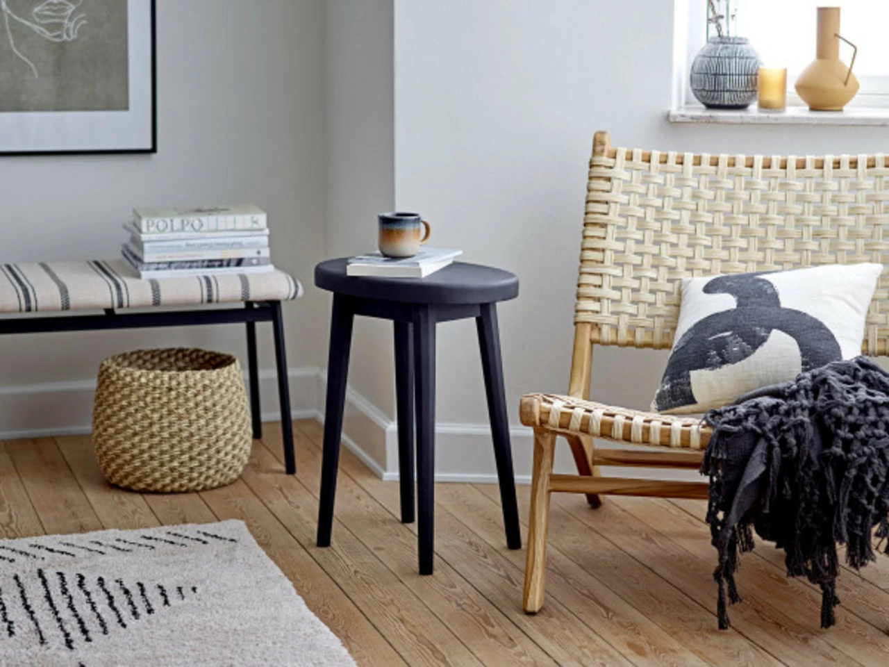 Bloomingville Ebell Kussen - Wit - Afbeelding 4