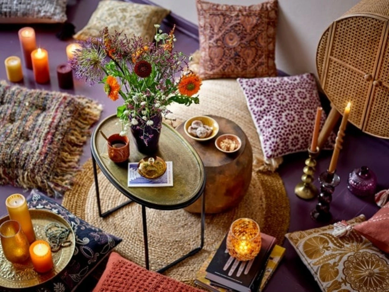 Bloomingville Nill Kussen - Rood - Afbeelding 2