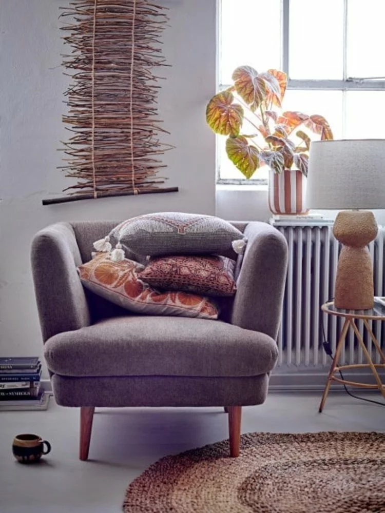 Bloomingville Nill Kussen - Rood - Afbeelding 4