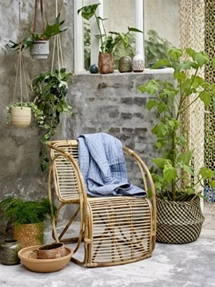 Bloomingville Plaid Blauw 200x140cm - Afbeelding 3