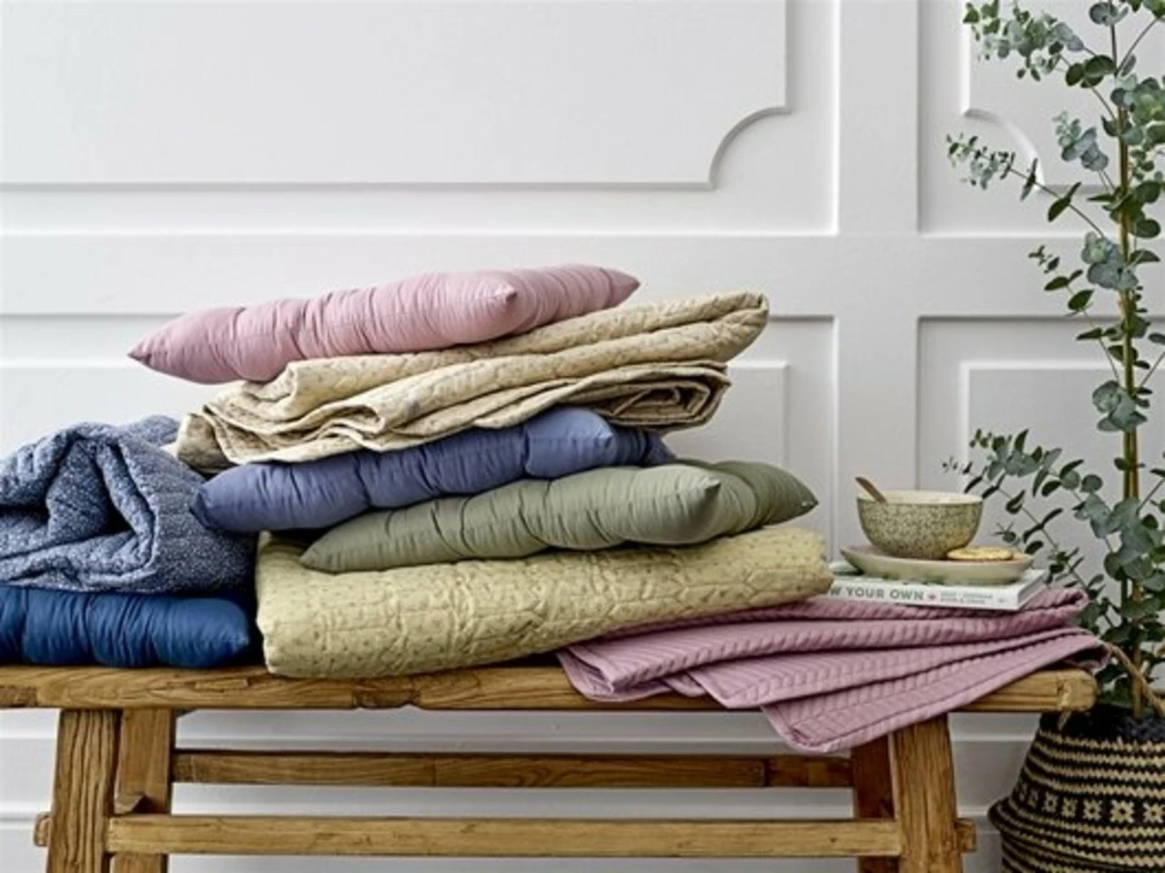 Bloomingville Plaid Blauw 200x140cm - Afbeelding 4