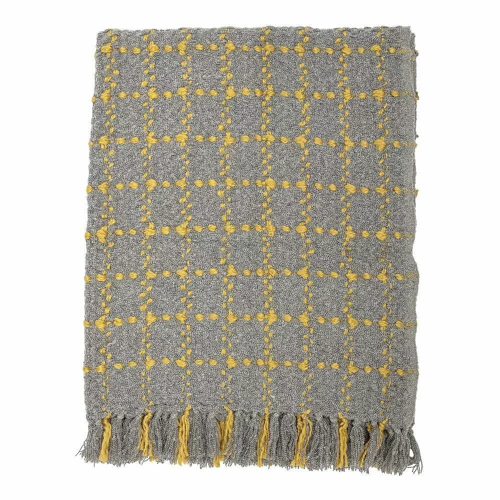 Bloomingville Plaid Grijs Acryl - Afbeelding 2