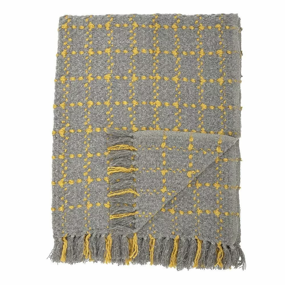 Bloomingville Plaid Grijs Acryl