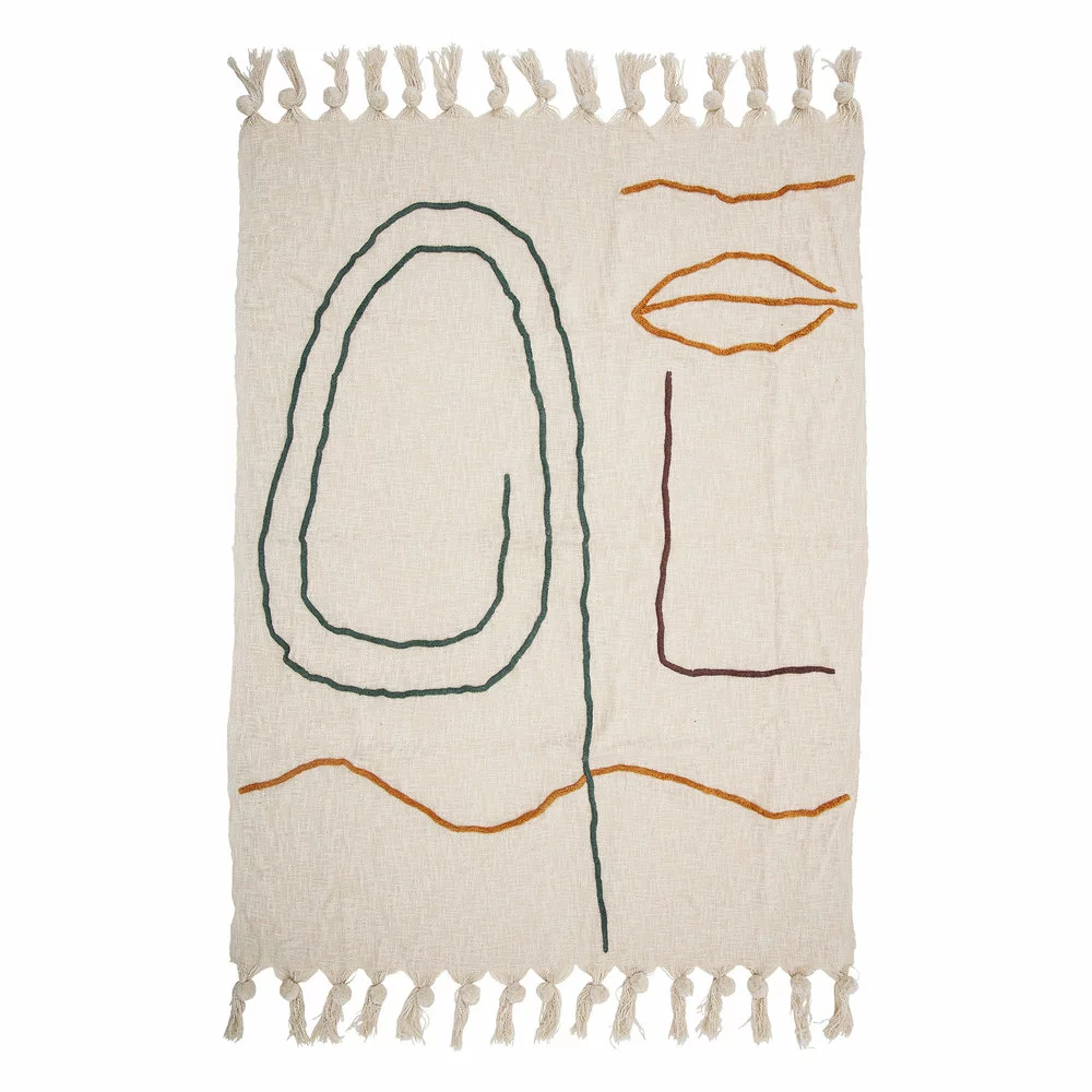 Bloomingville Plaid Katoen Naturel - 150x125cm - Afbeelding 4