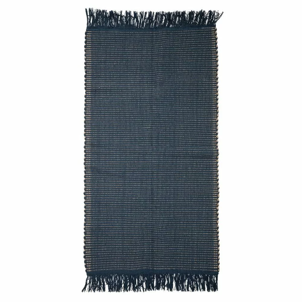 Bloomingville Vloerkleed Blauw Katoen 160x80cm - Afbeelding 2