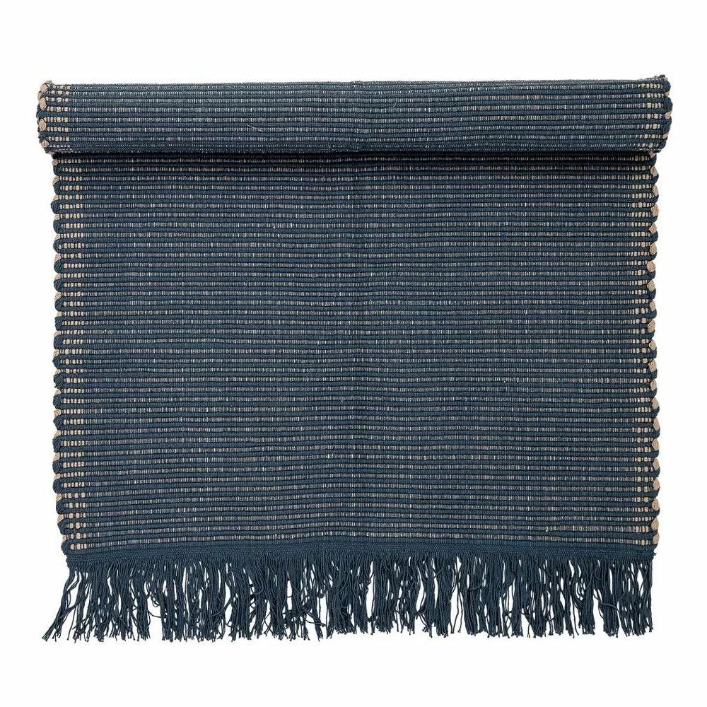 Bloomingville Vloerkleed Blauw Katoen 160x80cm