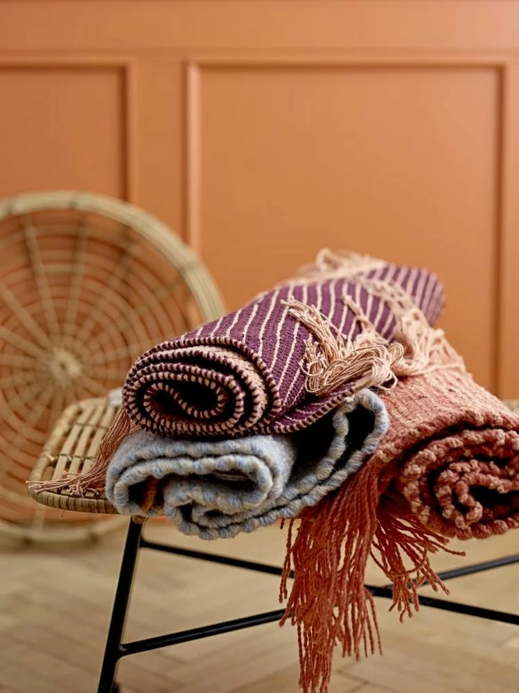 Bloomingville Vloerkleed Oranje Wol 120x60cm - Afbeelding 4