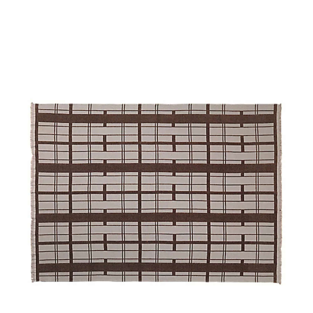 Broste Copenhagen Chequer Plaid Katoen Fungi/potting Soi - W130XL180CM - Afbeelding 2