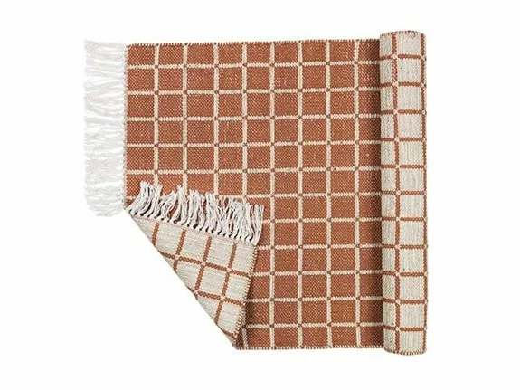 Broste Copenhagen Henny Vloerkleed 70x140cm - Lichtgrijs/rustiek Bruin - Afbeelding 2