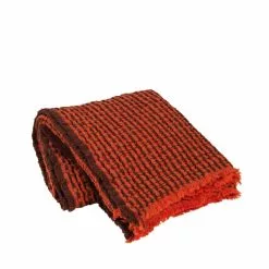 Broste Copenhagen Linda Plaid Pumpkin/oranje - 130x180cm