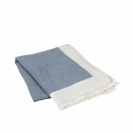 Broste Copenhagen Mona Plaid Blauw - 130x180cm - Afbeelding 2