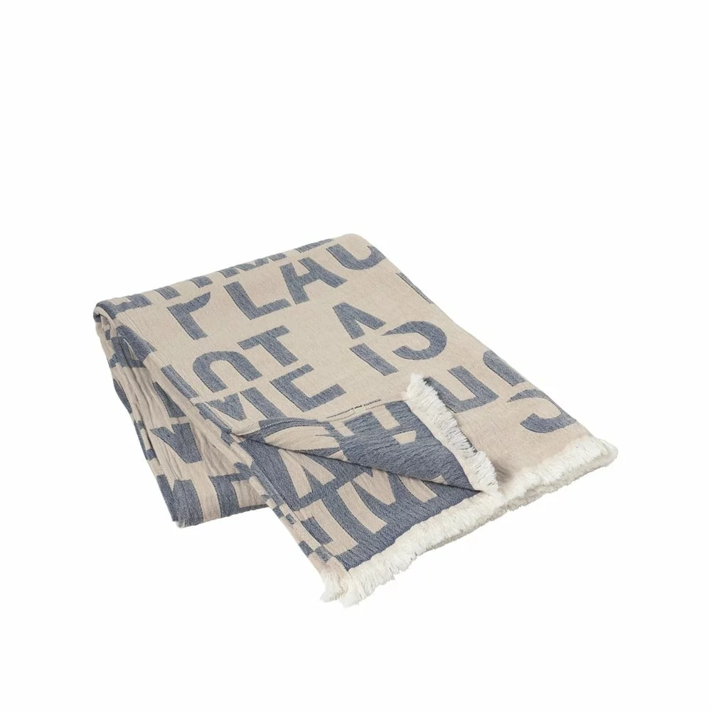 Broste Copenhagen Quote Plaid Zand - 50030226 - Afbeelding 2