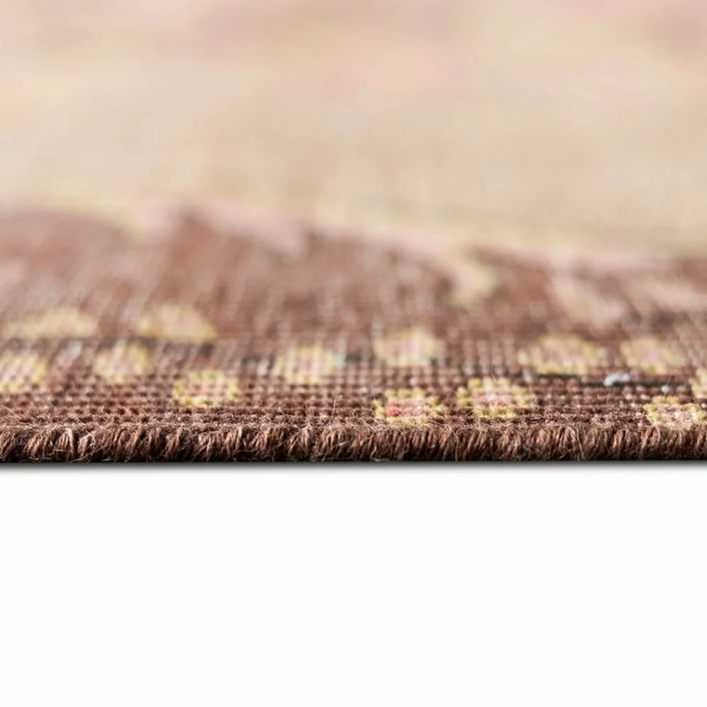 HKliving Geknoopt Floral Pink Vloerkleed - TTK3082 - Afbeelding 3