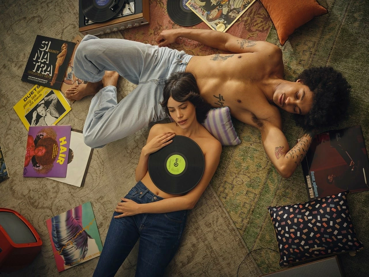 HKliving Geknoopt Vloerkleed Groen - TTK3081 - Afbeelding 5