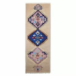 HKliving Geknoopt Vloerkleed Runner Oriental 90x265cm - TTK3094
