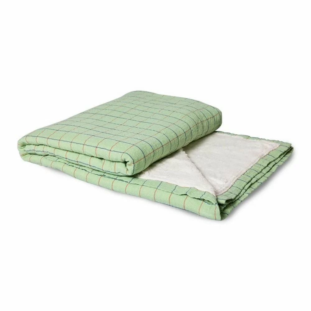 HKliving Geruit Plaid Groen - TTS1039 - Afbeelding 2