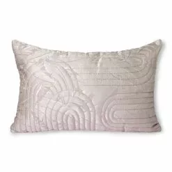 HKliving Gewatteerd Kussen -nude/roze 40x60cm