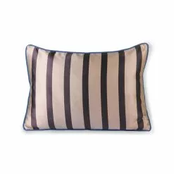 HKliving Satijn/velvet Kussen 50x35cm - Bruin/taupe