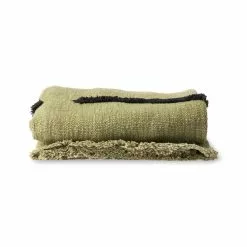 HKliving Tufted Plaid - Pistachio/zwart 130x170cm