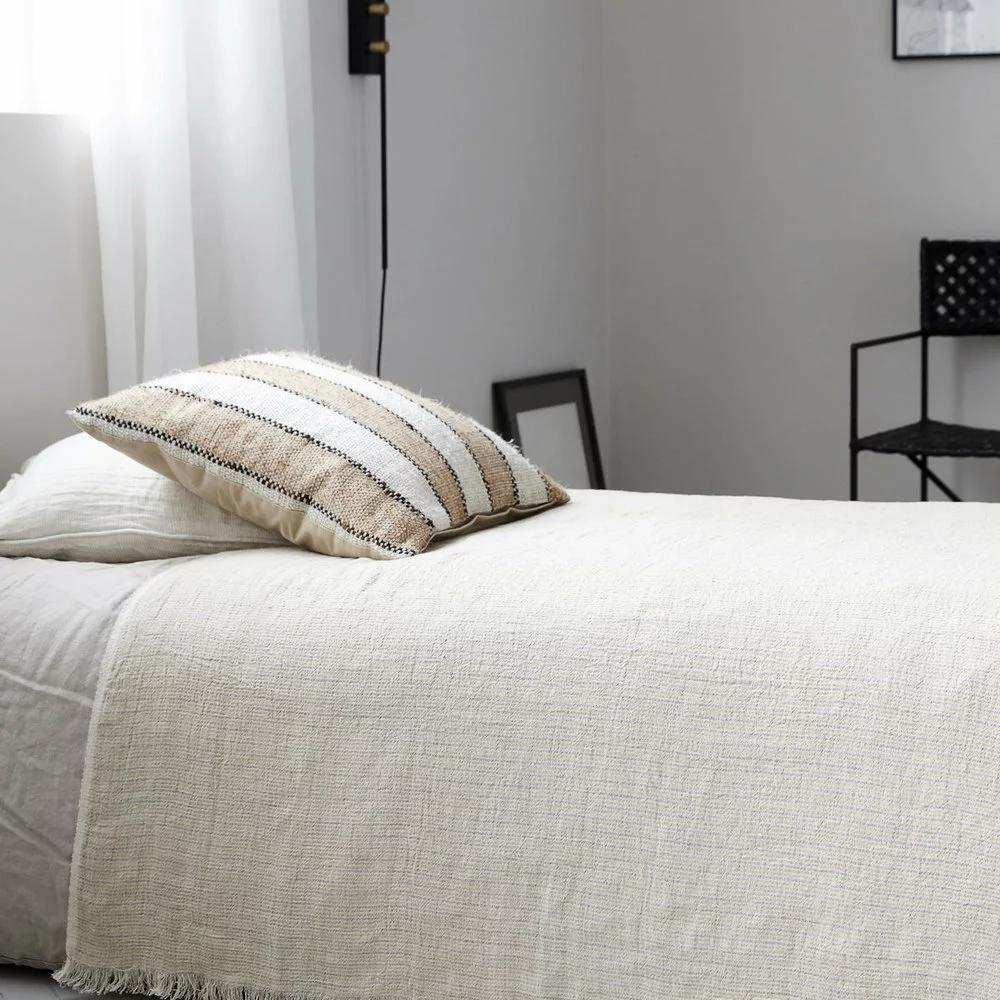 House Doctor Kapra Cool Plaid - Zand 170x130cm - Afbeelding 2