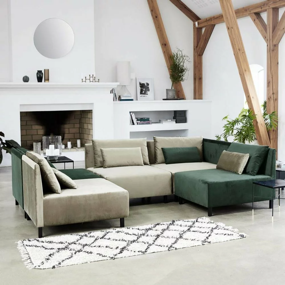 House Doctor Riba Vloerkleed 90x200 Cm Katoen Wit En Zwart - Afbeelding 3