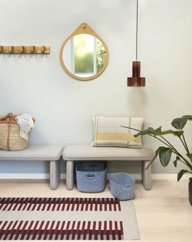 Hubsch Vloerkleed Polyester - Beige/rood/grijs - Afbeelding 5