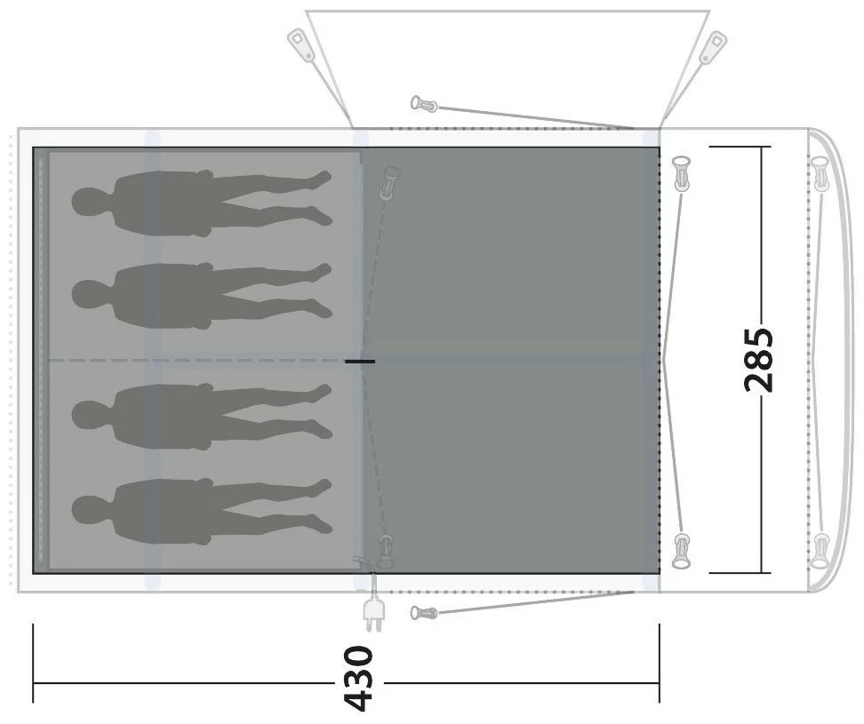 Outwell Jonesville 440SA Carpet Flat Woven Black-Grey - Afbeelding 2