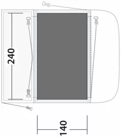 Outwell Newburg / Waystone 160 Flat Woven Carpet Black-Grey