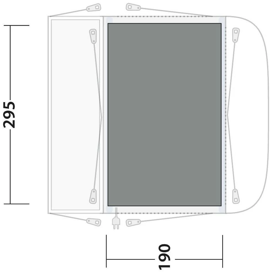 Outwell Parkville 200 Carpet Flat Woven Black-Grey - Afbeelding 3