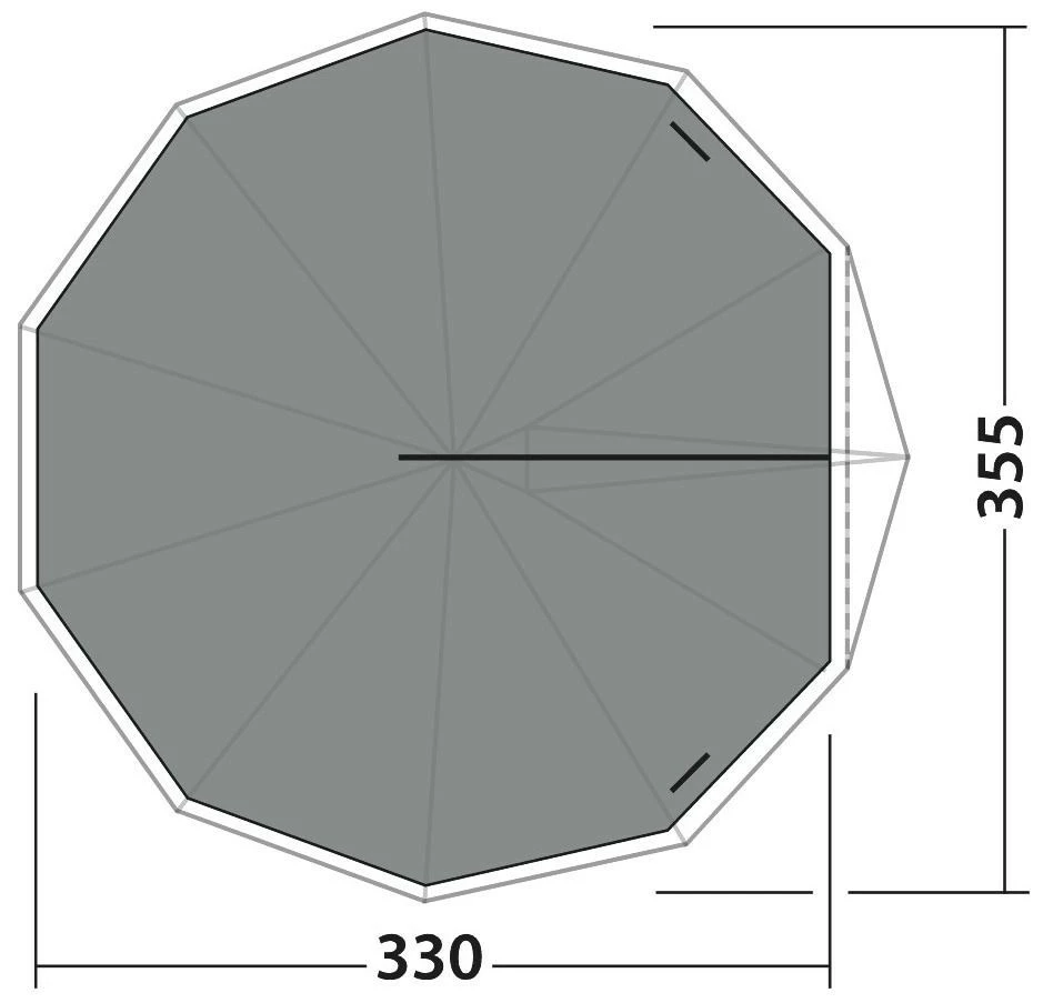 Robens Chinook Ursa S Fleece Carpet Sand & Green - Afbeelding 2