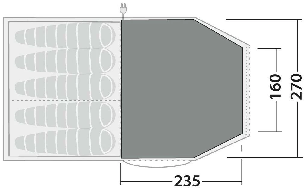 Robens Double Dreamer 5 Fleece Carpet Sand-Green - Afbeelding 2