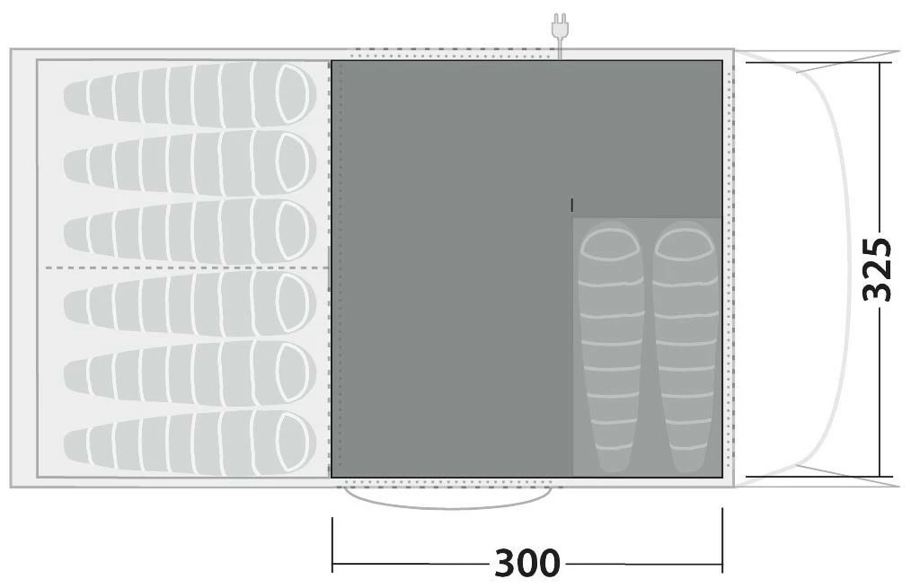 Robens Eagle Rock 6+2XP Fleece Carpet Black - Afbeelding 2